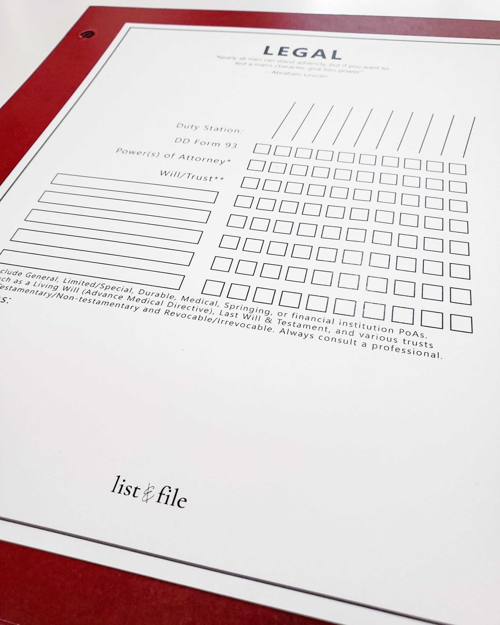 The Career Binder - Red