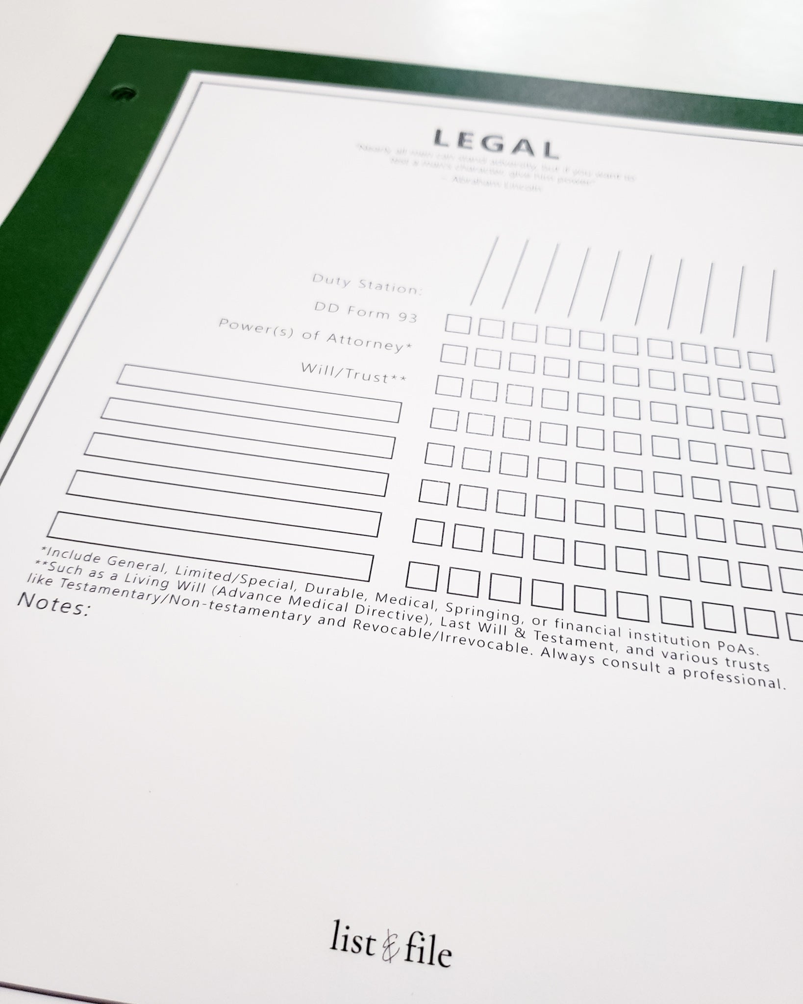 The Career Binder - Green