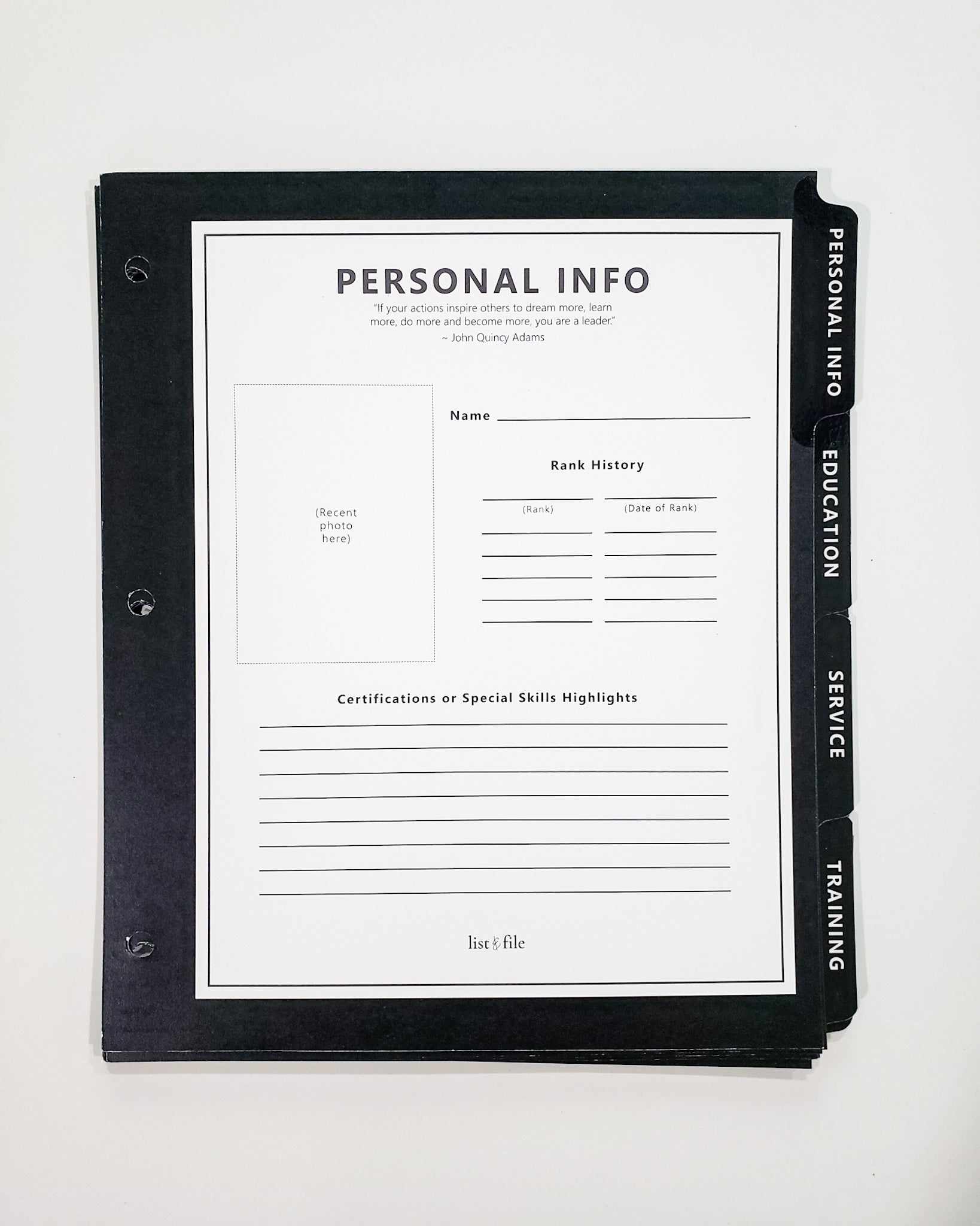 The Career Binder - Black