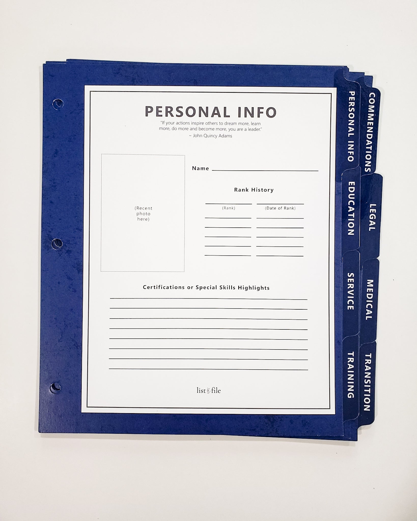 The Career Binder - Blue