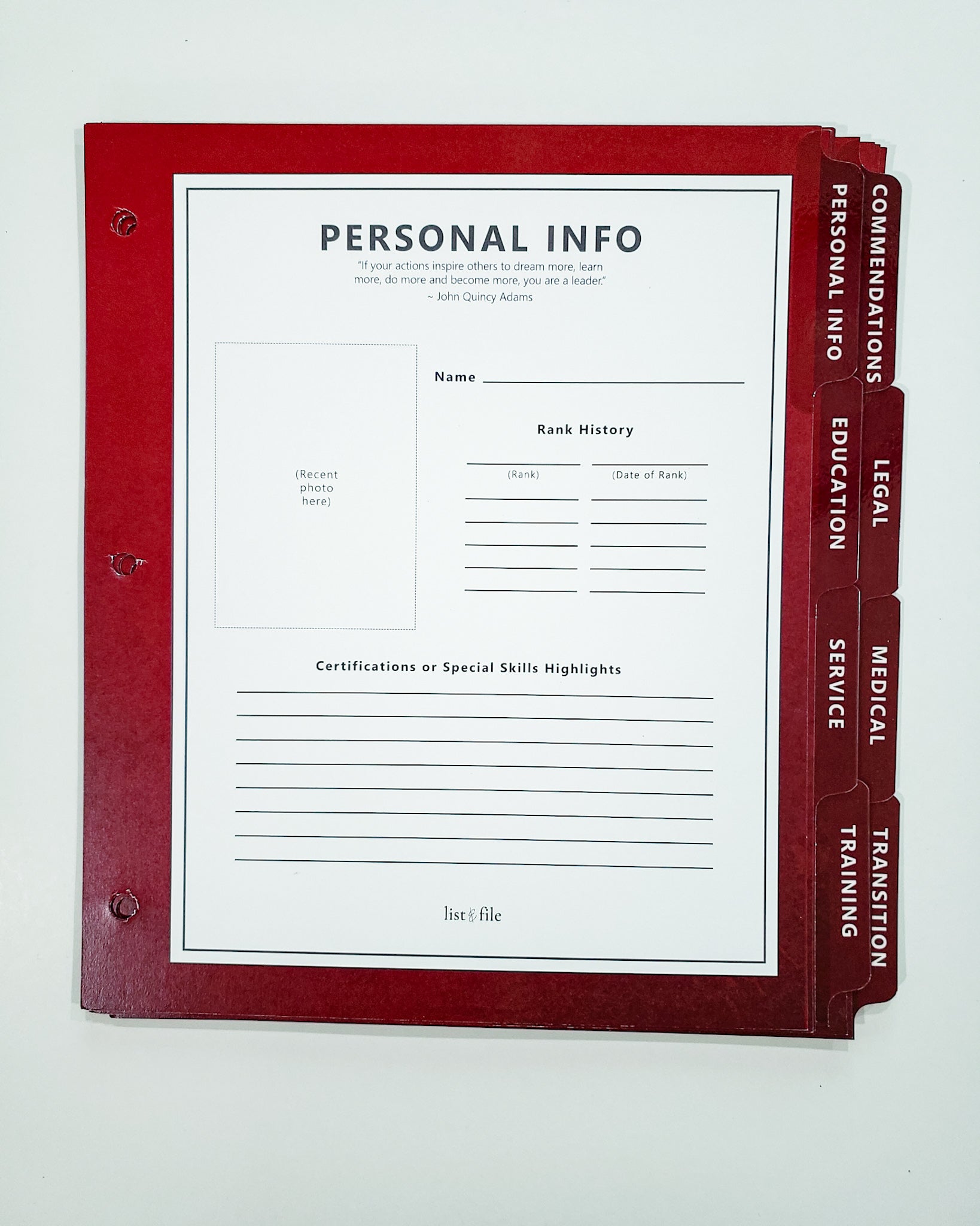 The Career Binder - Red